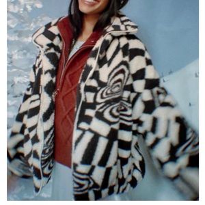 Urban Outfitters Olivia Printed Sherpa Jacket